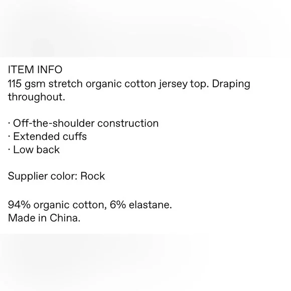 Entire Studios- Gray Taupe off-shoulders jersey ruched long top, NWT! ✨🔥 - Picture 6 of 6